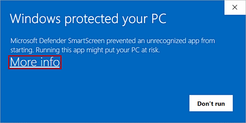 Screenshot: Confirm SmartScreen Protection